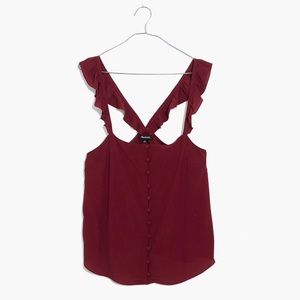 NWOT Madewell Ruffle-Strap Cami Top